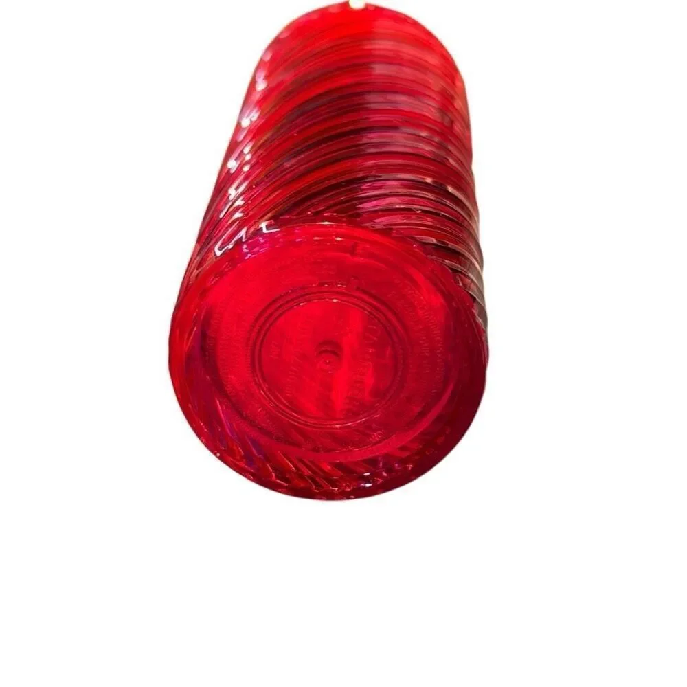 Starbucks  Red Christmas 2024 Swirls Stripes Venti Cold Cup Tumbler with Lid